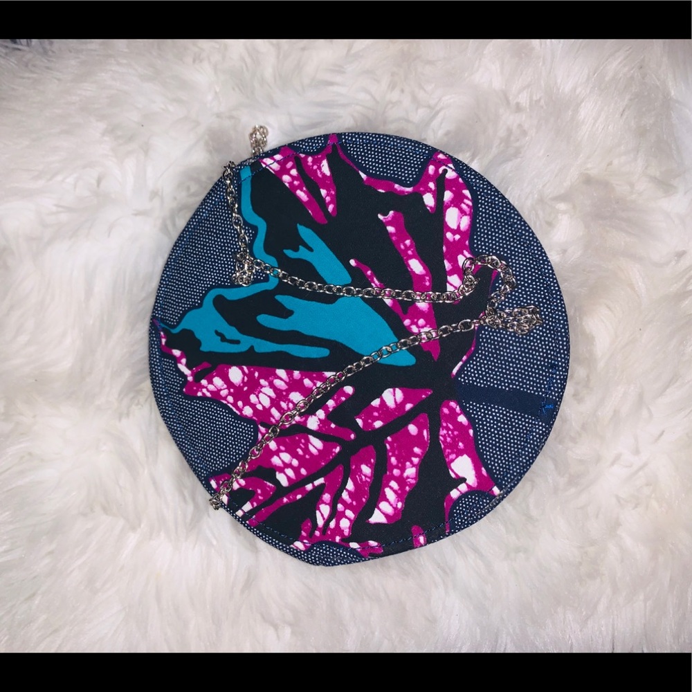 Little round ankara purse